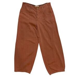 Free People We The Free Marx Wide Leg Pants 31 Brown